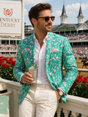 NWOT Men's Vineyard Vines Banana Leaves Classic Fit Blazer Sport Coat Size 44R